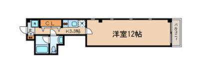 センタービレッジ千駄木(1K/3階)の間取り写真