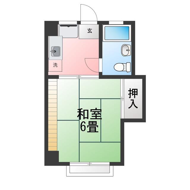 町田マンション(1K/3階)の間取り写真