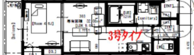 ラウレアコート総持寺II(1LDK/1階)の間取り写真