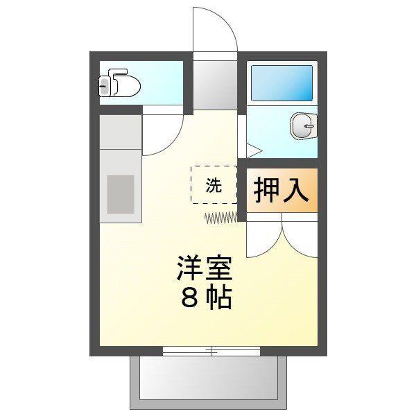 アネックス(ワンルーム/2階)の間取り写真