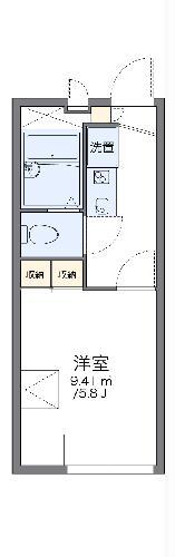 レオパレス福寿(1K/1階)の間取り写真
