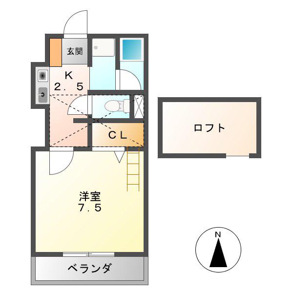 VICTORIA HOUSE(1K/1階)の間取り写真