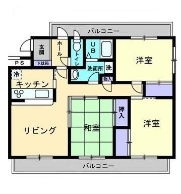 メゾン・グローリー(3LDK/1階)の間取り写真