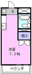 ラポール江戸橋(ワンルーム/2階)の間取り写真
