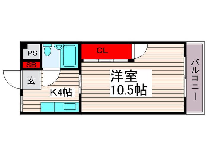 遠藤マンション(1K/2階)の間取り写真