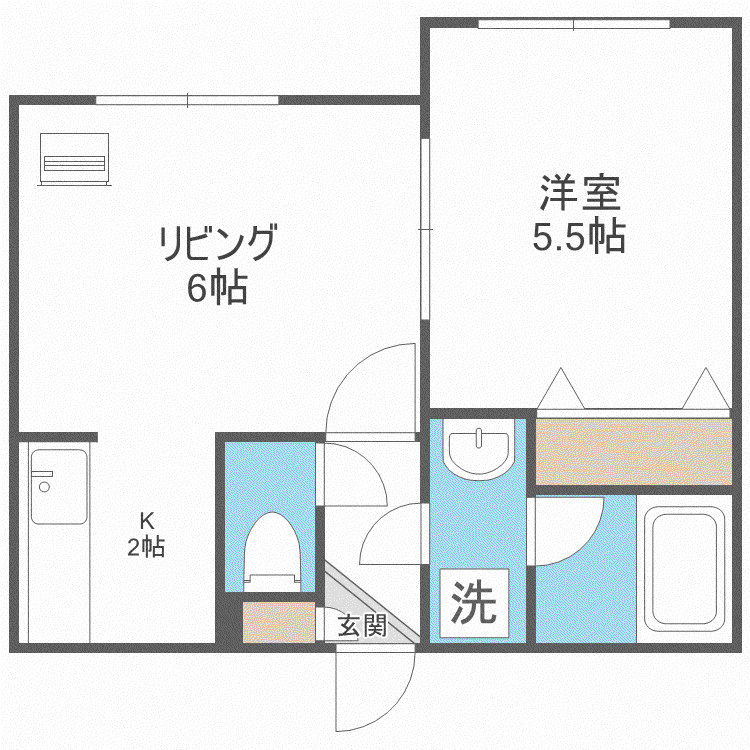 ステージノア北円山(1LDK/4階)の間取り写真
