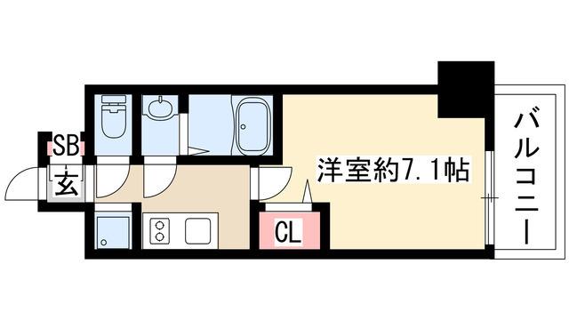 プレサンス久屋大通公園セラフィ(1K/15階)の間取り写真