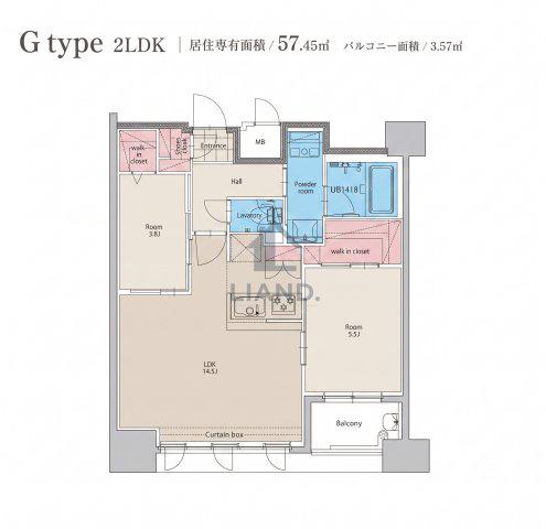 エンクレスト博多STYLE(2LDK/11階)の間取り写真