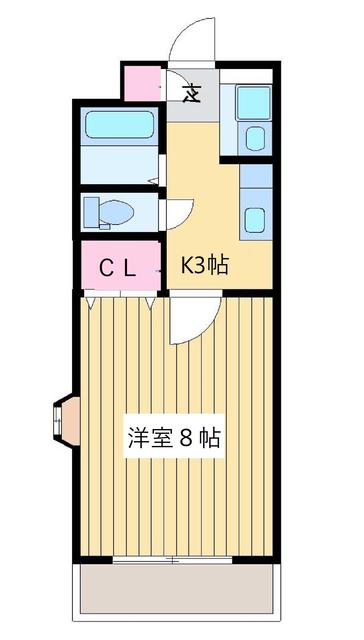 ノーブルハイム(1K/1階)の間取り写真