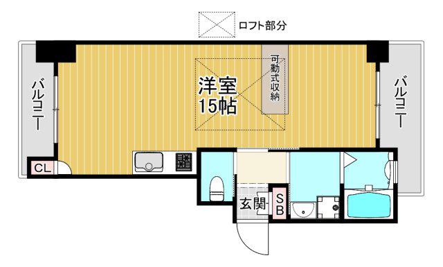 DIAS(ワンルーム/2階)の間取り写真