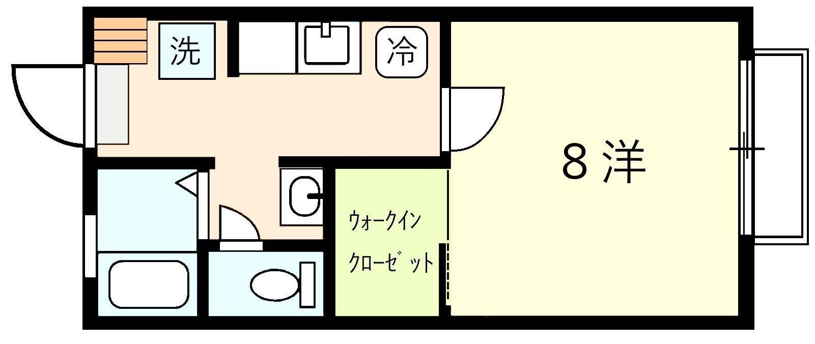 ディアスK5(1K/1階)の間取り写真
