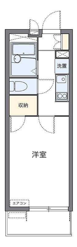 リモーネ6(1K/1階)の間取り写真