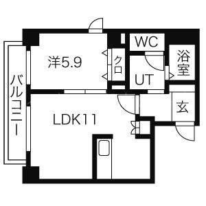 フォレスタ(1LDK/5階)の間取り写真