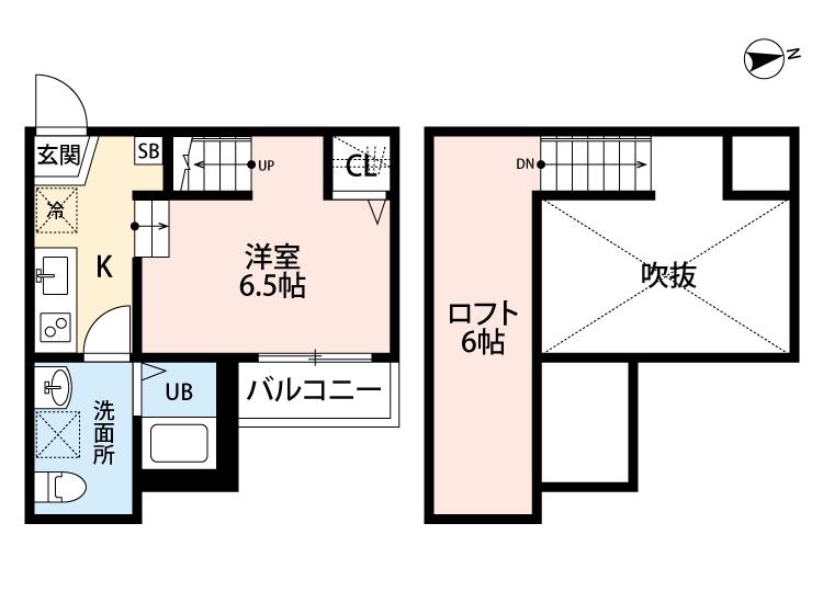 フォンターナ 島崎(1SK/2階)の間取り写真