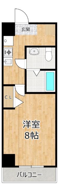 エレーヌ十三(1K/3階)の間取り写真
