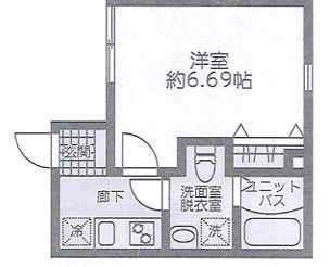 B.E.GRAND清澄白河(1K/1階)の間取り写真