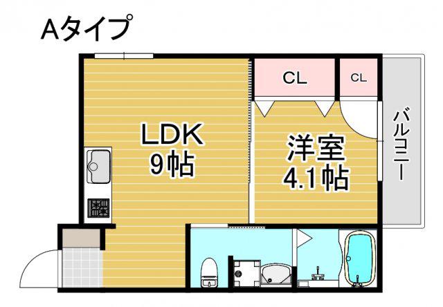 FMAISON 西加賀屋II番館(1LDK/3階)の間取り写真
