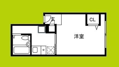 SUN生二番館(1DK/1階)の間取り写真