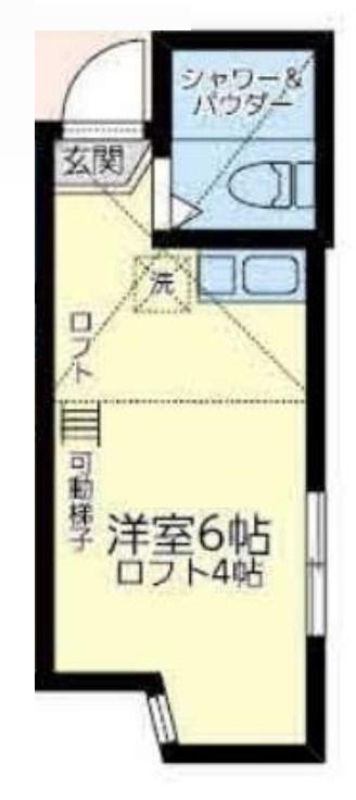ユナイト浅田サンパウロ(ワンルーム/1階)の間取り写真