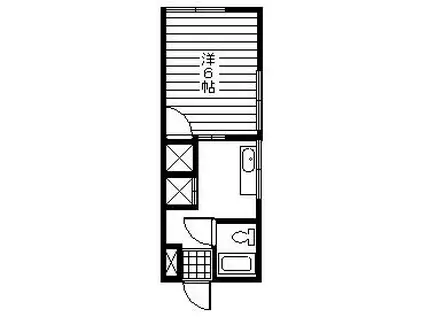 ハイツ中島(1K/2階)の間取り写真
