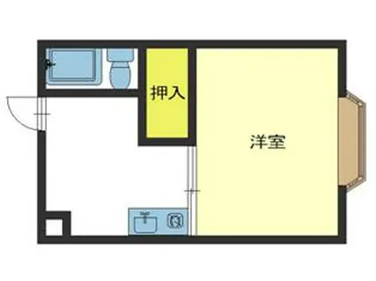 サンシャインHARU(ワンルーム/1階)の間取り写真
