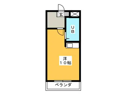 グレイス第3マンション(ワンルーム/3階)の間取り写真