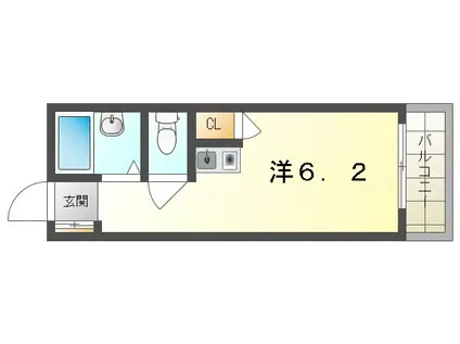 ジュネス八雲西(ワンルーム/4階)の間取り写真