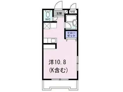 八坂マンション(ワンルーム/3階)の間取り写真