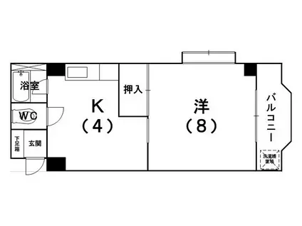 プログレス文京(1K/2階)の間取り写真