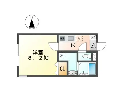 YOU HAUSE(1K/1階)の間取り写真