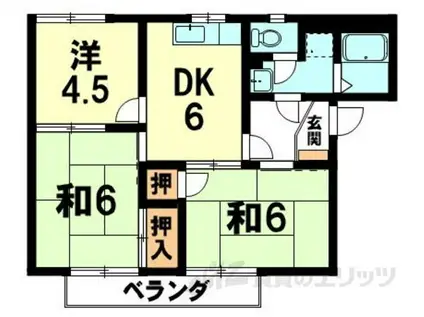 フィネス平田(3DK/1階)の間取り写真