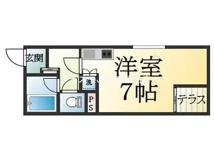 アール・ド・リキュウ(ワンルーム/1階)の間取り写真