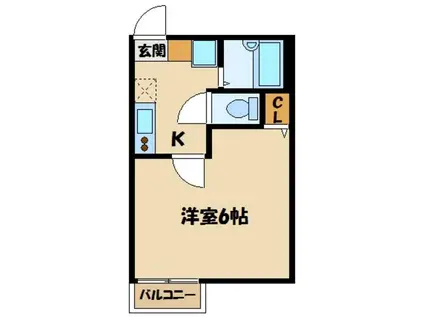 ネメシア岩槻本町(1K/1階)の間取り写真