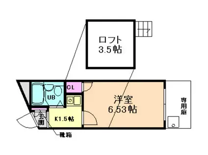 千代松マンション(1K/2階)の間取り写真