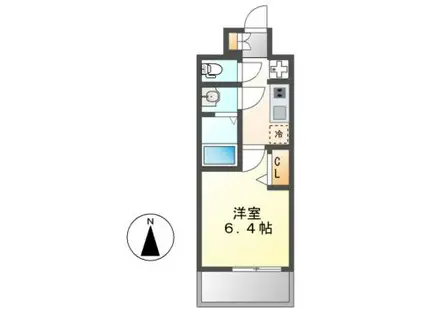 プレサンスTHE新栄(1K/6階)の間取り写真