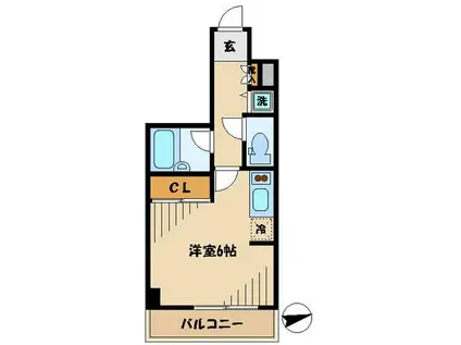 スカイコート品川大崎(ワンルーム/4階)の間取り写真
