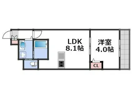 H-MAISON平野イーストV(1LDK/1階)の間取り写真