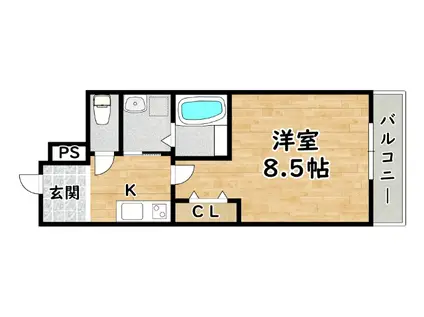 フジパレス神崎川I番館(1K/3階)の間取り写真