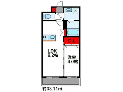 LE GRAND BLEU HAKATA(1LDK/8階)の間取り写真