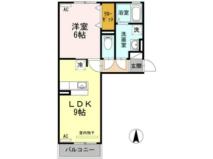 GRANDIO III(1LDK/3階)の間取り写真