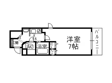 エコロジー宝塚レジデンス(1K/9階)の間取り写真