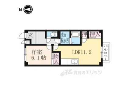 GRANDPURE(1LDK/1階)の間取り写真