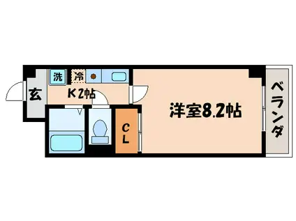 第2コーポ朝倉(1K/1階)の間取り写真