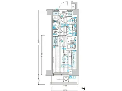 アルコバレーノ ヨコハマネギシ(1K/5階)の間取り写真