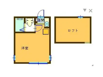 ユナイト反町モナリザ(ワンルーム/2階)の間取り写真