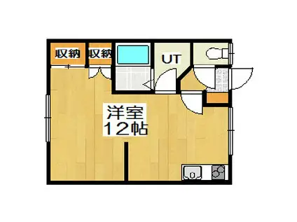 大昭グリーンヒル1(ワンルーム/1階)の間取り写真