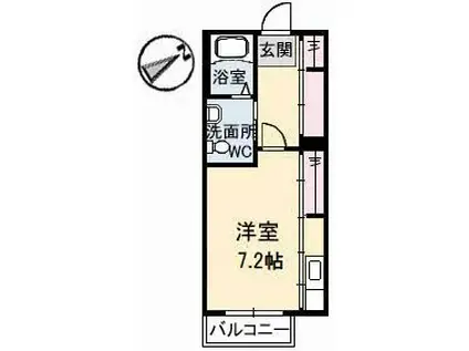 シャーメゾンM(ワンルーム/1階)の間取り写真