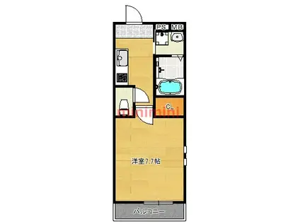 フジパレス阪急茨木南(1K/2階)の間取り写真