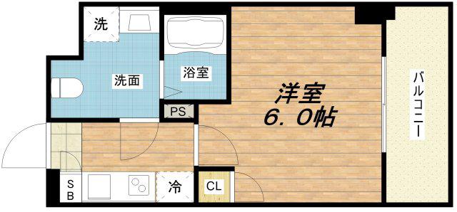 プレサンス天満ステーションフロント(1K/10階)の間取り写真
