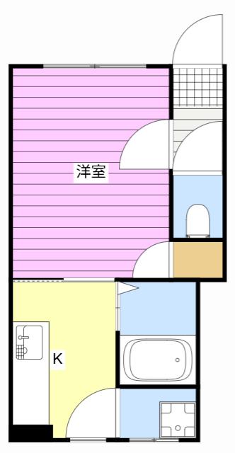 マヌハイツ(1K/3階)の間取り写真